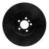 E-Line Drilled & Slotted Black Brake Rotor, 2013-2020 BMW, Position: Front Right - image 1