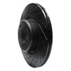 E-Line Drilled & Slotted Black Brake Rotor, 2012-2020 BMW, Position: Rear Left - image 3