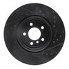 E-Line Drilled & Slotted Black Brake Rotor, 2013-2021 BMW, Position: Rear Left - image 3