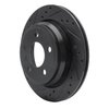 E-Line Drilled & Slotted Black Brake Rotor, 2013-2020 BMW, Position: Rear Left - image 4