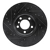 E-Line Drilled & Slotted Black Brake Rotor, 2012-2018 BMW, Position: Front Left - image 1