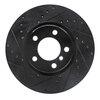 E-Line Drilled & Slotted Black Brake Rotor, 2012-2018 BMW, Position: Front Left - image 2