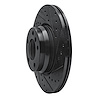 E-Line Drilled & Slotted Black Brake Rotor, 2012-2018 BMW, Position: Front Right - image 1