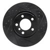 E-Line Drilled & Slotted Black Brake Rotor, 2012-2018 BMW, Position: Front Right - image 2