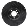 E-Line Drilled & Slotted Black Brake Rotor, 2012-2018 BMW, Position: Front Right - image 3