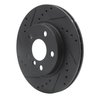 E-Line Drilled & Slotted Black Brake Rotor, 2014-2021 BMW, Position: Front Left - image 3