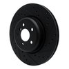 E-Line Drilled & Slotted Black Brake Rotor, Fits Select Fits Multiple Makes/Models, Position: Rear Right - image 2