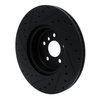 E-Line Drilled & Slotted Black Brake Rotor, Fits Select Fits Multiple Makes/Models, Position: Rear Right - image 4