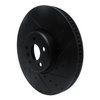 E-Line Drilled & Slotted Black Brake Rotor, Fits Select BMW, Position: Right Front - image 2