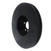 E-Line Drilled & Slotted Black Brake Rotor, Fits Select BMW, Position: Right Front - image 4