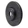 E-Line Drilled & Slotted Black Brake Rotor, Fits Select Fits Multiple Makes/Models, Position: Right Front - image 4