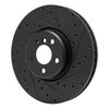E-Line Drilled & Slotted Black Brake Rotor, Fits Select Fits Multiple Makes/Models, Position: Left Front - image 2