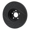 E-Line Drilled & Slotted Black Brake Rotor, Fits Select Fits Multiple Makes/Models, Position: Left Front - image 4