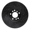 E-Line Drilled & Slotted Black Brake Rotor, 2000-2006 BMW, Position: Front Left - image 4