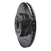 E-Line Drilled & Slotted Black Brake Rotor, 2000-2006 BMW, Position: Front Right - image 1