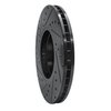 E-Line Drilled & Slotted Black Brake Rotor, 2000-2006 BMW, Position: Front Right - image 2