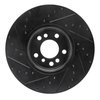 E-Line Drilled & Slotted Black Brake Rotor, 2000-2006 BMW, Position: Front Right - image 3