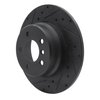 E-Line Drilled & Slotted Black Brake Rotor, 2000-2006 BMW, Position: Rear Left - image 2