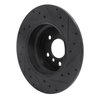 E-Line Drilled & Slotted Black Brake Rotor, 2000-2006 BMW, Position: Rear Left - image 3