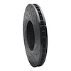 E-Line Drilled & Slotted Black Brake Rotor, 2002-2006 BMW, Position: Front Left - image 1