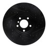 E-Line Drilled & Slotted Black Brake Rotor, 2002-2006 BMW, Position: Front Left - image 3