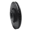 E-Line Drilled & Slotted Black Brake Rotor, 2002-2006 BMW, Position: Front Left - image 4