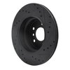 E-Line Drilled & Slotted Black Brake Rotor, 2002-2006 BMW, Position: Rear Left - image 2
