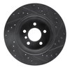 E-Line Drilled & Slotted Black Brake Rotor, 2002-2006 BMW, Position: Rear Left - image 3