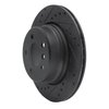 E-Line Drilled & Slotted Black Brake Rotor, 2002-2006 BMW, Position: Rear Left - image 4