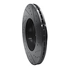 E-Line Drilled & Slotted Black Brake Rotor, 2004-2010 BMW, Position: Front Left - image 1