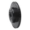 E-Line Drilled & Slotted Black Brake Rotor, 2004-2010 BMW, Position: Front Left - image 3