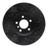 E-Line Drilled & Slotted Black Brake Rotor, 2004-2010 BMW, Position: Front Left - image 4