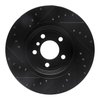 E-Line Drilled & Slotted Black Brake Rotor, 2004-2010 BMW, Position: Front Right - image 4