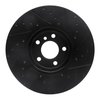 E-Line Drilled & Slotted Black Brake Rotor, 2007-2018 BMW, Position: Front Left - image 4