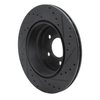 E-Line Drilled & Slotted Black Brake Rotor, 2007-2019 BMW, Position: Rear Left - image 2