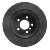 E-Line Drilled & Slotted Black Brake Rotor, 2007-2019 BMW, Position: Rear Left - image 3