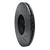E-Line Drilled & Slotted Black Brake Rotor, 2007-2019 BMW, Position: Front Left - image 1