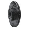 E-Line Drilled & Slotted Black Brake Rotor, 2007-2019 BMW, Position: Front Left - image 3
