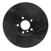 E-Line Drilled & Slotted Black Brake Rotor, 2007-2019 BMW, Position: Front Left - image 4