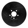 E-Line Drilled & Slotted Black Brake Rotor, 2007-2019 BMW, Position: Front Right - image 4