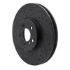 E-Line Drilled & Slotted Black Brake Rotor, 2008-2019 BMW, Position: Front Left - image 2