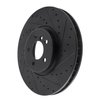 E-Line Drilled & Slotted Black Brake Rotor, 2008-2019 BMW, Position: Front Right - image 2