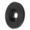 E-Line Drilled & Slotted Black Brake Rotor, 2008-2019 BMW, Position: Front Right - image 4