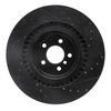 E-Line Drilled & Slotted Black Brake Rotor, 2010-2014 BMW, Position: Rear Left - image 2