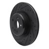 E-Line Drilled & Slotted Black Brake Rotor, 2010-2014 BMW, Position: Rear Left - image 3