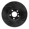 E-Line Drilled & Slotted Black Brake Rotor, 2011-2018 BMW, Position: Front Left - image 1