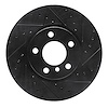 E-Line Drilled & Slotted Black Brake Rotor, 2011-2018 BMW, Position: Front Right - image 1
