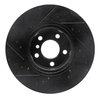 E-Line Drilled & Slotted Black Brake Rotor, 2011-2018 BMW, Position: Front Right - image 4