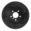 E-Line Drilled & Slotted Black Brake Rotor, 2011-2018 BMW, Position: Rear Left - image 2