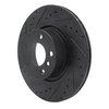 E-Line Drilled & Slotted Black Brake Rotor, 2011-2018 BMW, Position: Rear Left - image 4